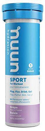 Expires June 2026 Clearance Nuun Hydration Sport-Grape 10 Tablets (8 x 53g box)