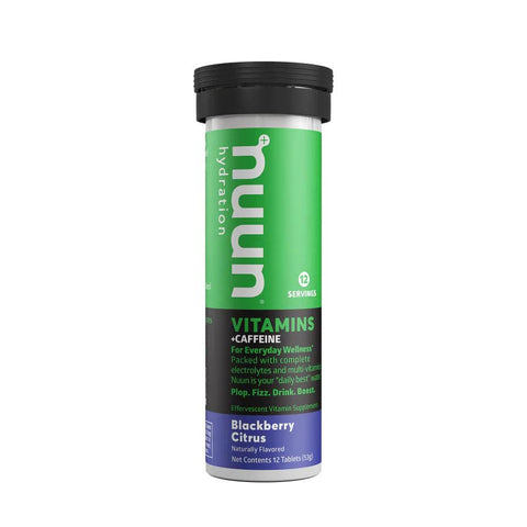 Nuun Hydration Vitamins +Caffeine Blackbery Citrus 12 Tablets (8 x 52g box) - YesWellness.com