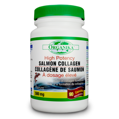 Expires April 2024 Clearance Organika Salmon Collagen 500mg 90 capsules - YesWellness.com