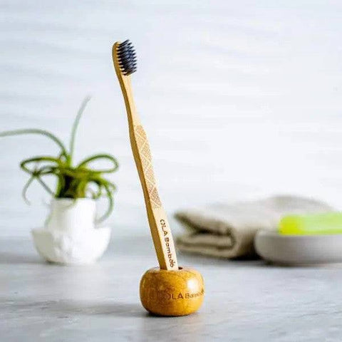 OLA Bamboo Donut - Single Toothbrush Holder - YesWellness.com