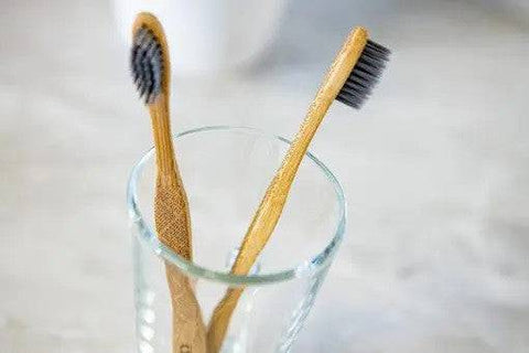 OLA Bamboo Toothbrush Adult Charcoal - Soft - YesWellness.com