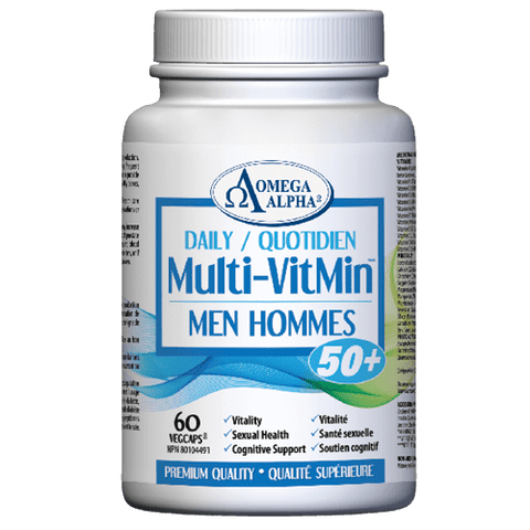 Omega Alpha Daily Multi-VitMin Men (50+) 60 Vegetable Capsules - YesWellness.com
