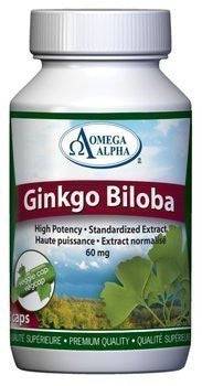 Omega Alpha Ginkgo Biloba Extract 60 Capsules - YesWellness.com