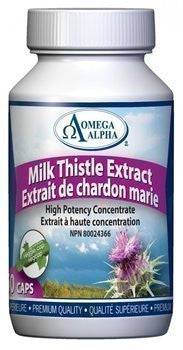 Omega Alpha Milk Thistle Capsules - 60 veg capsules - YesWellness.com
