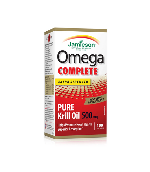 Jamieson Omega Complete Extra Strength Pure Krill 500mg 100 Softgels