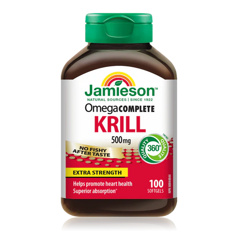 Jamieson Omega Complete Extra Strength Pure Krill 500mg 100 Softgels