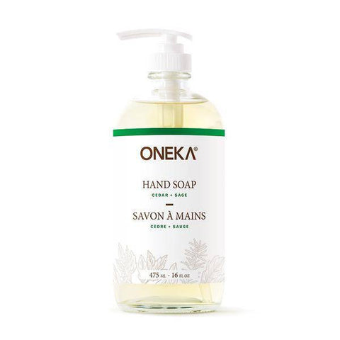 Oneka Hand Soap Ceder + Sage 475 mL - YesWellness.com