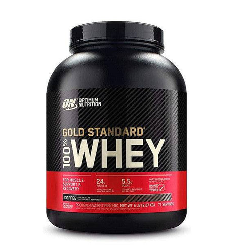 Optimum Nutrition Gold Standard 100% Whey Protein Coffee 5lbs - YesWellness.com