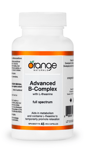 Orange Naturals Advanced B Complex with L-Theanine 45 veg capsules - YesWellness.com