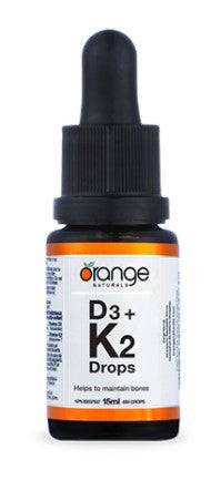 Orange Naturals D3 + K2 Liquid 15 ml - YesWellness.com