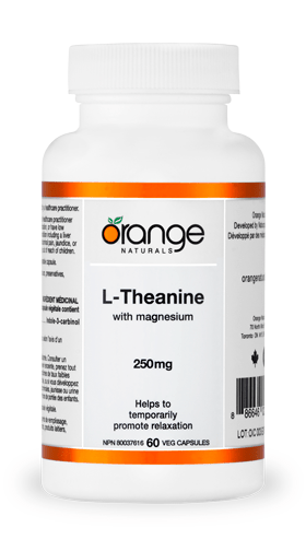 Orange Naturals L-Theanine 250mg 60 veg capsules - YesWellness.com
