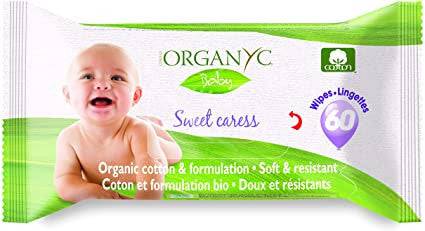Organ(y)c 100% Organic Cotton Baby Wipes Sweet Caress - 60 Count - YesWellness.com