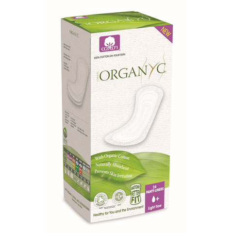 Organ(y)c 100% Organic Cotton Flat Panty Liners - Light Flow 24 Count - YesWellness.com
