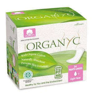 Expires April 2026 Clearance Organ(y)c 100% Organic Cotton Folded Panty Liners - Light Flow 24 Count