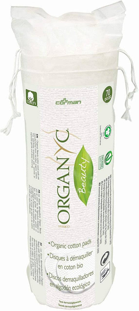 Organ(y)c Beauty 100% Organic Cotton Round Pads -70 Count - YesWellness.com