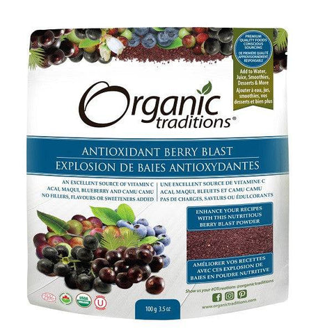 Organic Traditions Antioxidant Berry Blast 100 grams - YesWellness.com