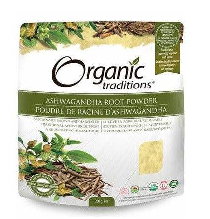 Organic Traditions Ashwagandha Root Powder 200g - YesWellness.com