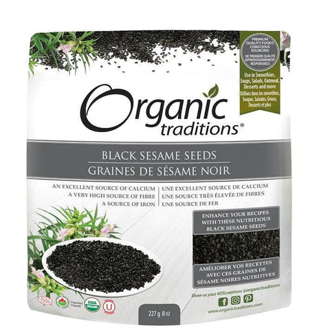 Expires July 2024 Clearance Organic Traditions Black Sesame Seeds 454g - YesWellness.com