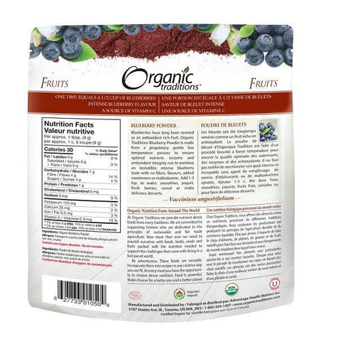 Organic Traditions Blueberry Powder 100 grams - YesWellness.com