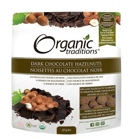 Organic Traditions Dark Chocolate Hazelnuts - YesWellness.com