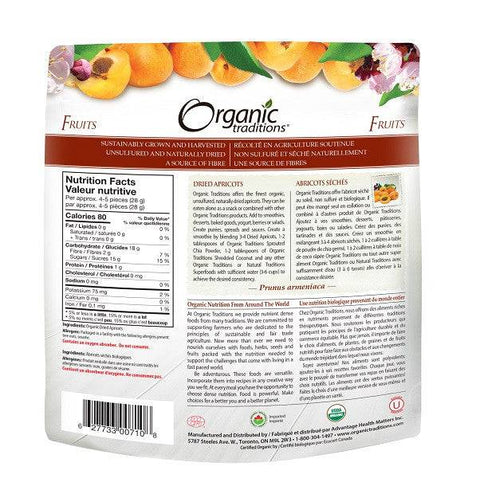 Organic Traditions Dried Apricots 227g - YesWellness.com