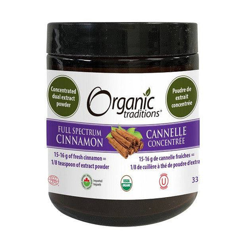 Organic Traditions Full Spectrum Cinnamon 33 grams - YesWellness.com