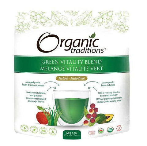 Organic Traditions Green Vitality Blend 120 grams - YesWellness.com