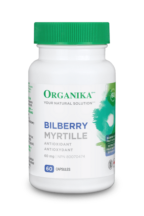 Organika Bilberry Extract 60mg 60 Capsules - YesWellness.com