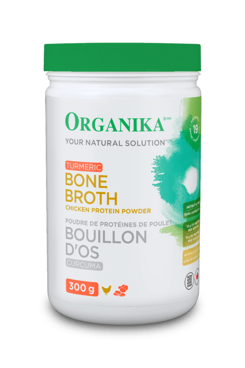 Organika Bone Broth, Turmeric Chicken Powder 300g - YesWellness.com