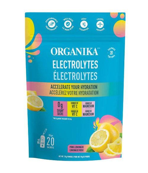 Expires February 2026 Clearance Organika Electrolytes Pink Lemonade Sachets 3.5g x 20