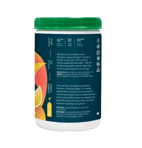 Organika Electrolytes + Enhanced Collagen Zesty Lemon Berry 360g - YesWellness.com