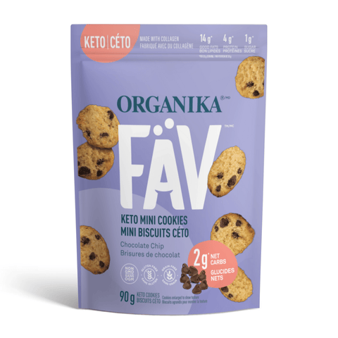 Organika FAV Keto Mini Cookies - Chocolate Chip - YesWellness.com