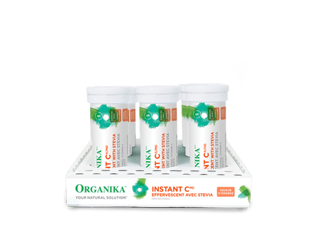 Organika Instant C Effervescent with Stevia 1000mg Orange Flavour - YesWellness.com