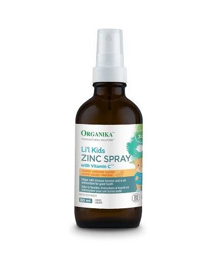 Expires April 2026 Clearance Organika Kids Zinc Spray with Vitamin C 30mL