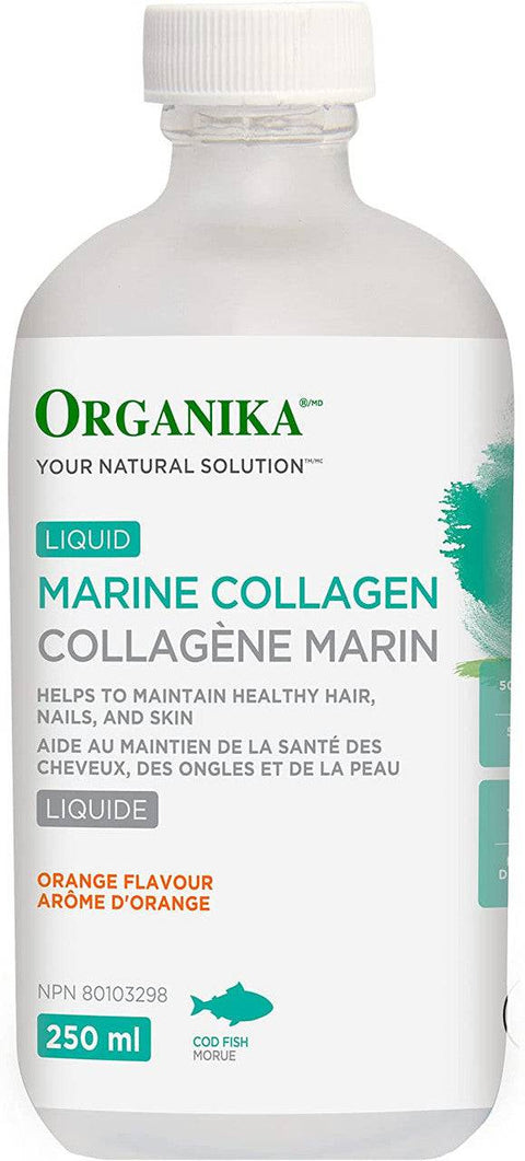 Organika Liquid Marine Collagen Orange Flavor 250ml - YesWellness.com