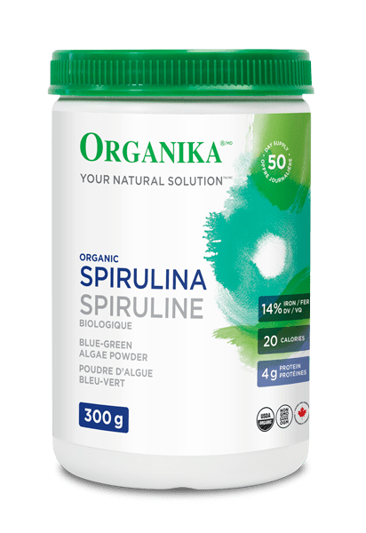 Expires March 2026 Clearance Organika Organic Spirulina Blue-Green Algae Powder 300g