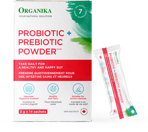 Organika Probiotic + Prebiotic Powder 3 g x 14 sachets - YesWellness.com