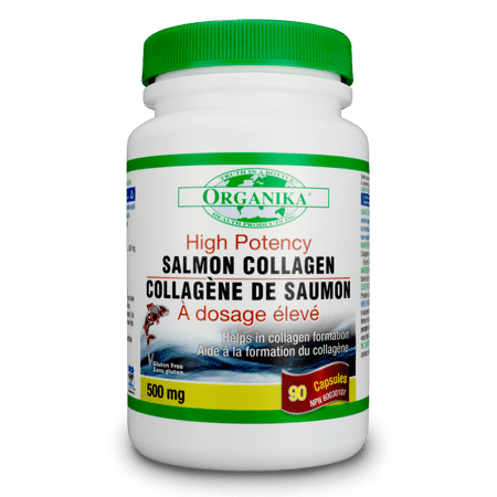 Organika Salmon Collagen 500mg - 90 capsules - YesWellness.com