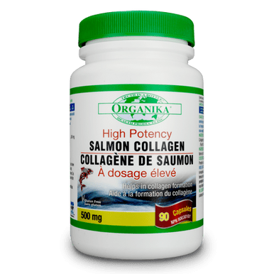 Organika Salmon Collagen 500mg - 90 capsules - YesWellness.com