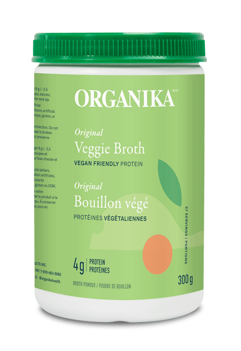 Organika Veggie Broth - Vegan Friendly Protein Powder Original 300g - YesWellness.com
