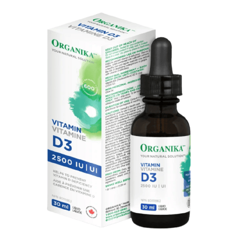 Organika Vitamin D3 Liquid 2500IU 30mL - YesWellness.com