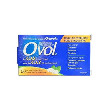 Ovol 80mg Regular Strength 50 Chewable Tablets Mint Flavour - YesWellness.com
