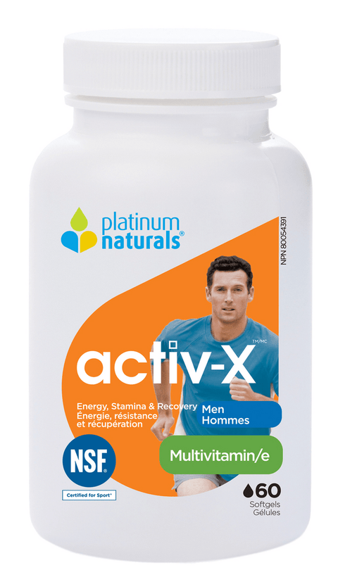 Expires May 2026 Clearance Platinum Naturals Activ-X Multivitamin for Men 60 Softgels