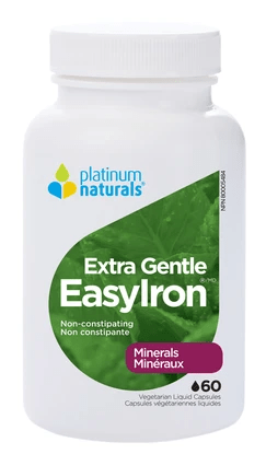 Platinum Naturals Easyiron  E.G. (Extra Gentle) 60 Liquid Capsules - YesWellness.com