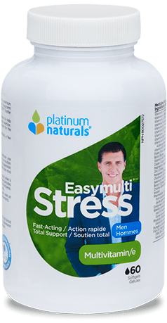 Expires March 2026 Clearance Platinum Naturals Easymulti Stress - Multivitamin for Men 60 Softgels