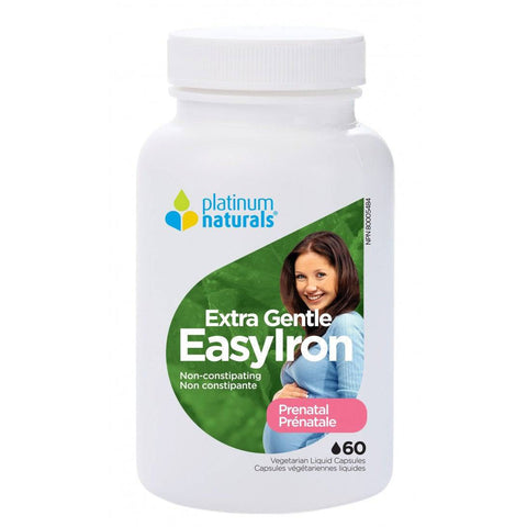 Platinum Naturals Prenatal EasyIron Extra Gentle 60 Veg Liquid Capsules - YesWellness.com
