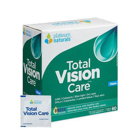 Expires June 2024 Clearance Platinum Naturals Total Vision Care 60 Softgel Convenience Pack - YesWellness.com