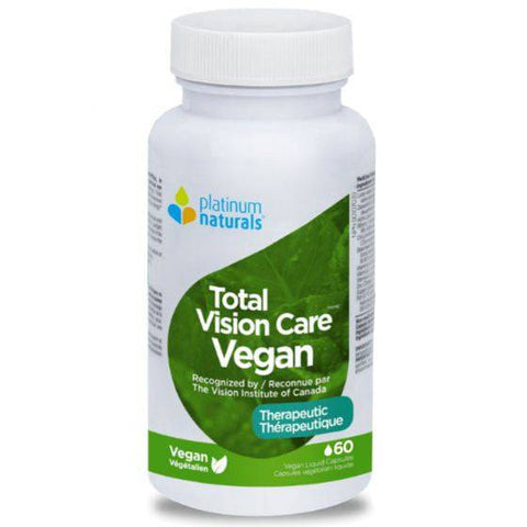 Expires June 2024 Clearance Platinum Naturals Total Vision Care Vegan 60 Vegan Liquid Capsules - YesWellness.com