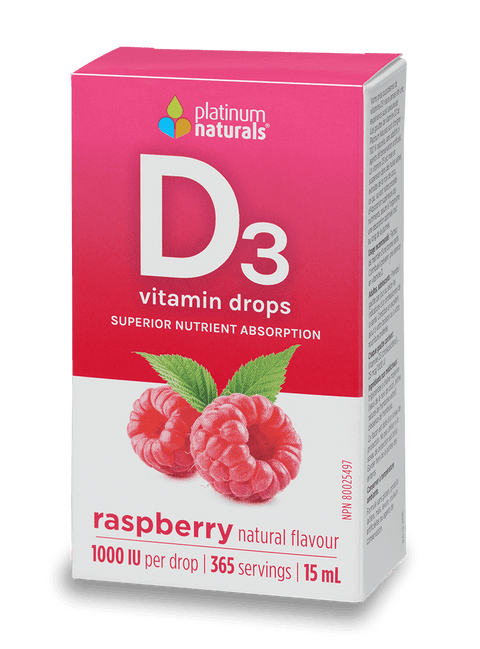 Platinum Naturals Vitamin D3 Drops 1000IU 15mL - YesWellness.com