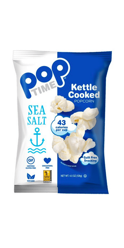 Pop Time Sea Salt Kettle Cooked Popcorn - YesWellness.com